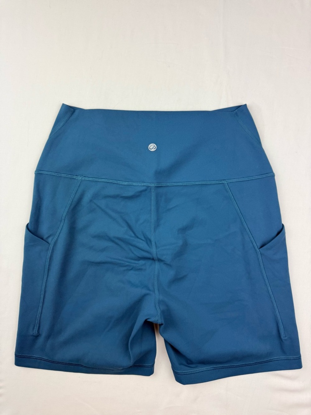 Crz yoga High-Rise Teal Athletic Shorts with Side Pockets